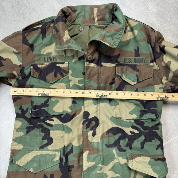 US Army M65 Field Jacket M Regular Woodland Camo Cold Weather Coat - Picture 10 of 12